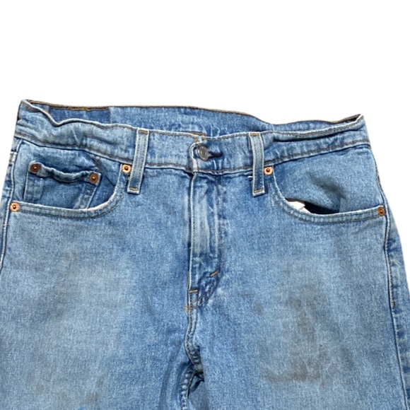 Levi's 512 Slim Fit Distressed Tapered Light Wash Jeans - Picture 4 of 16